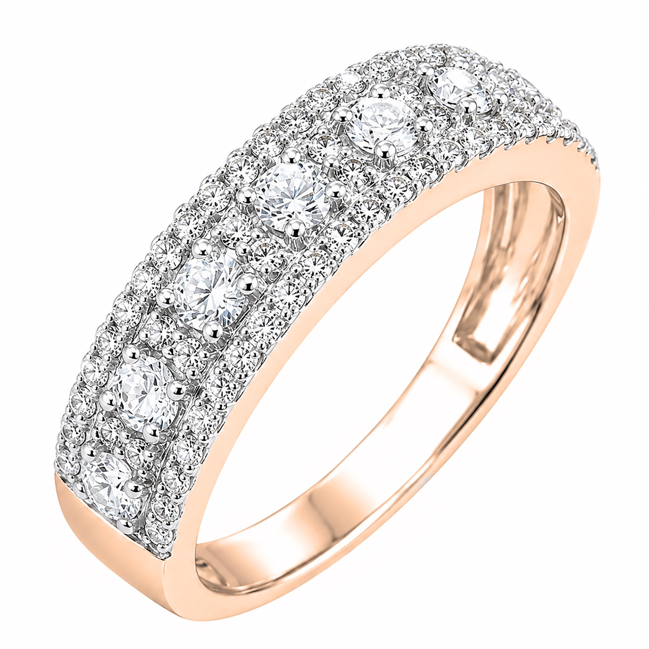 DazzlingRock Collection 10 quilates oro rosa H-I Diamante cultivado en laboratorio