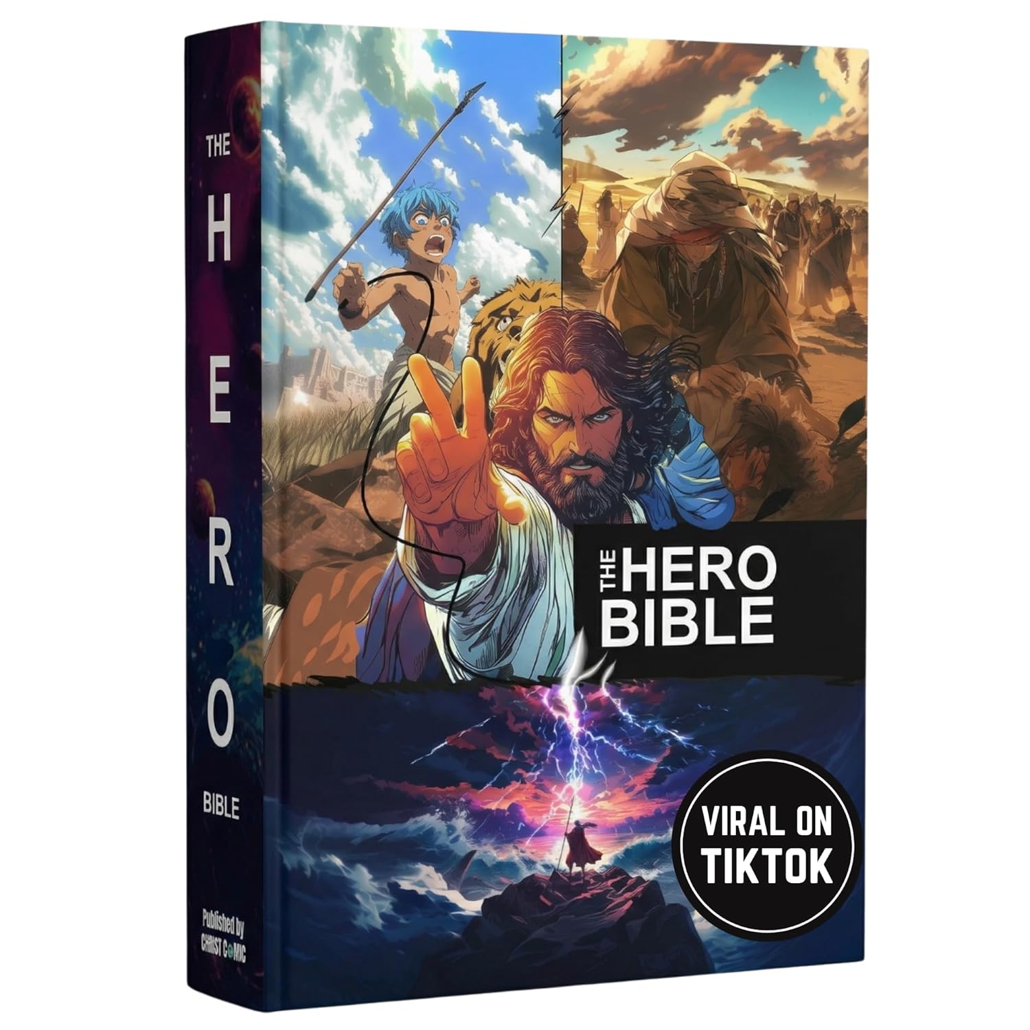The Hero Bible (Hardcover Book) - Comic Book Bible - Action Bible with Stunning Illustrations (Recently Updated)      Hardcover