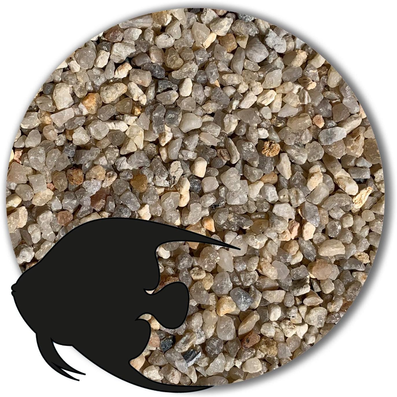 AquaOne 24mm schwarzen Quarzkies 25 kg Bodengrund Aquarium Kies Sand
