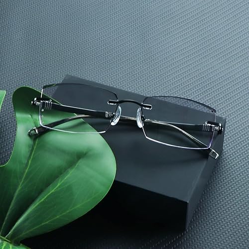 Miniatura 9 de LifeArt Gafas de lectura con bloqueo de luz azul, antirayos azules, reducen la fatiga ocular, marco sin montura con diamante elegante para