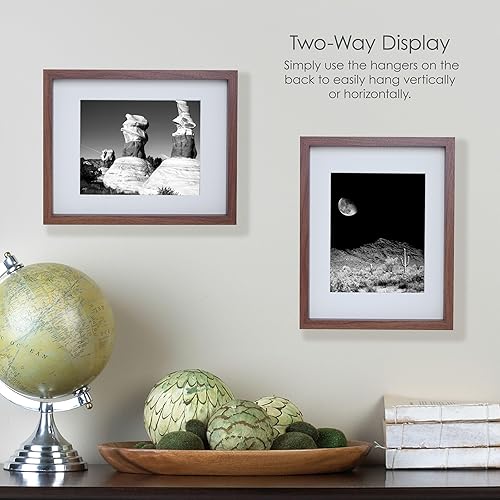 Miniatura 3 de Mikasa Wood Gallery - Marco de pared de 11 x 14 pulgadas, mate a 8 x 10, 12 x 1.57 x 15 pulgadas, nogal