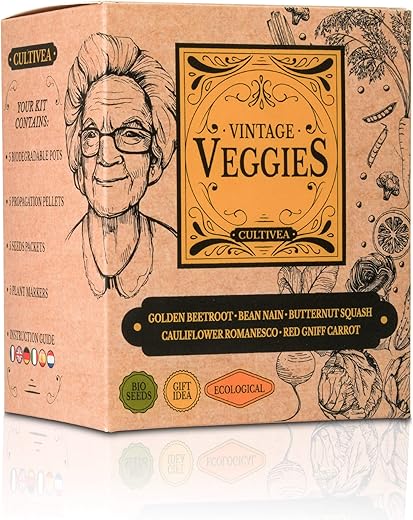 CULTIVEA Mini - Kit Prêt à Pousser 5 Légumes oubliés - Graines...