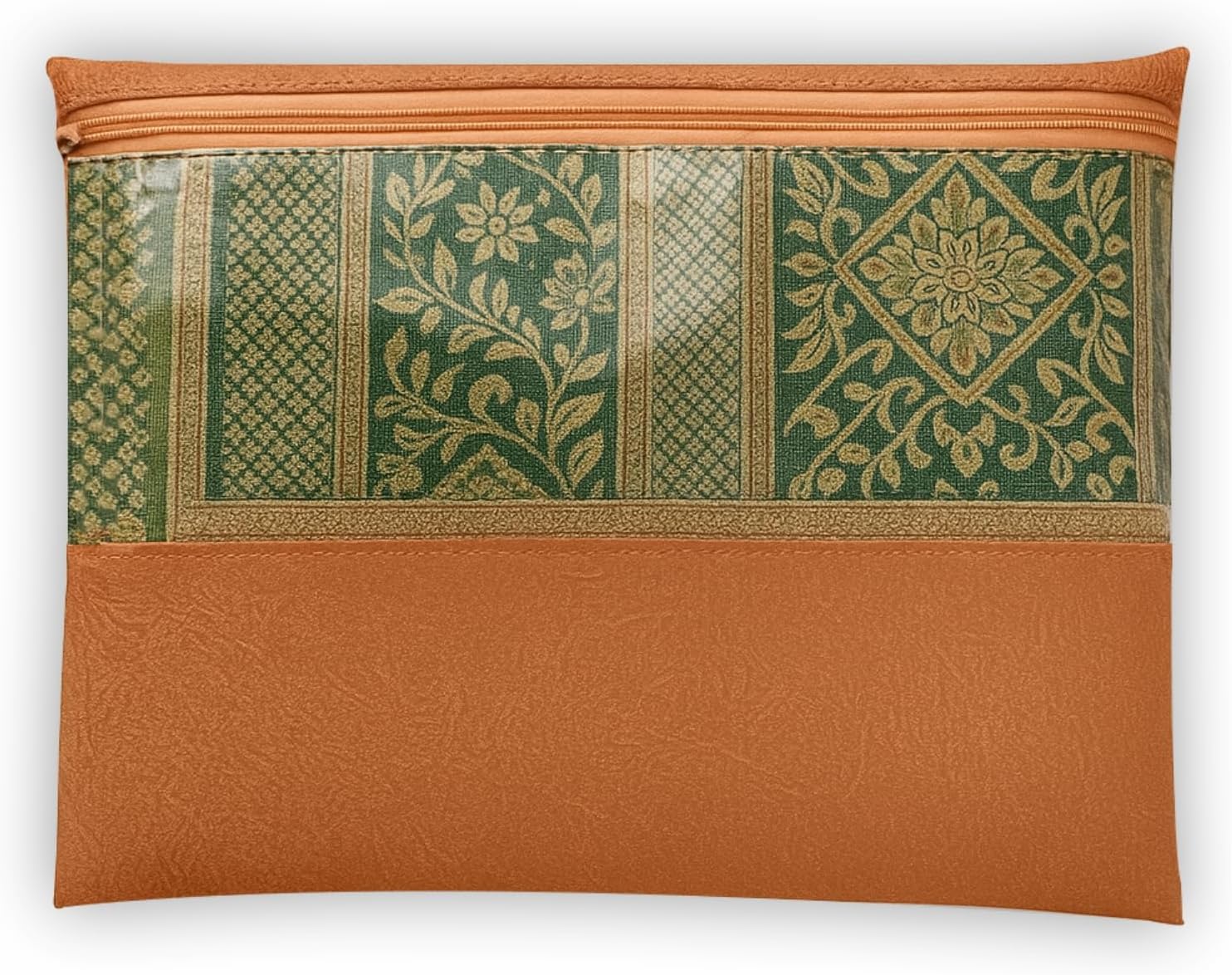 JD FRESH 1 Pcs Large Non-Woven Saree Covers For Storage/Saree Bags With Zip/Multi-Purpose Lehenga Storage Bag/Clothes Covers For Dresses/Sarees/Lehengas (14X17 Inch), Orange