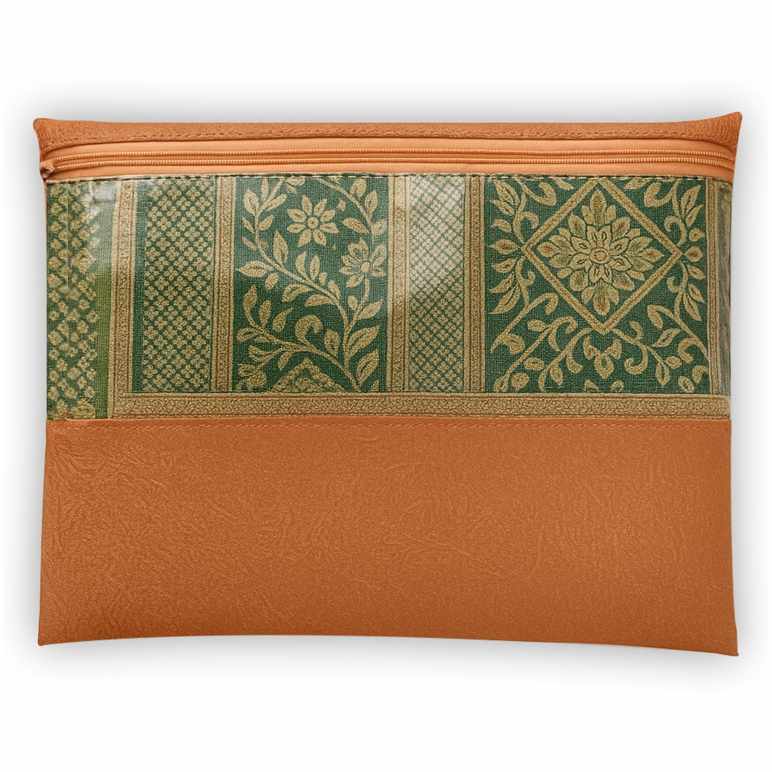 JD FRESH 1 Pcs Large Non-Woven Saree Covers For Storage/Saree Bags With Zip/Multi-Purpose Lehenga Storage Bag/Clothes Covers For Dresses/Sarees/Lehengas (14X17 Inch), Orange