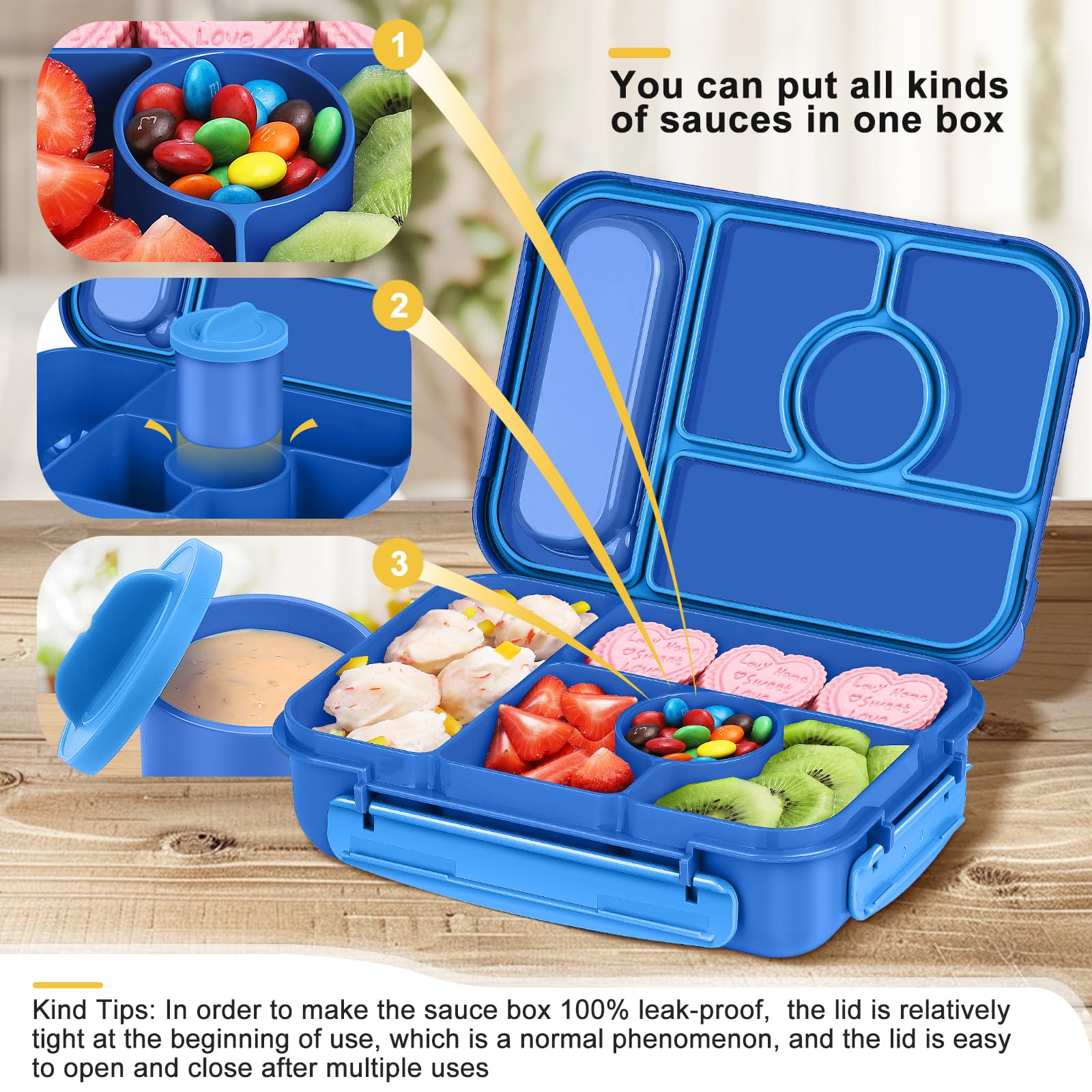Amazon.com: Amathley Bento Box Adult Lunch Box Kids,Lunch