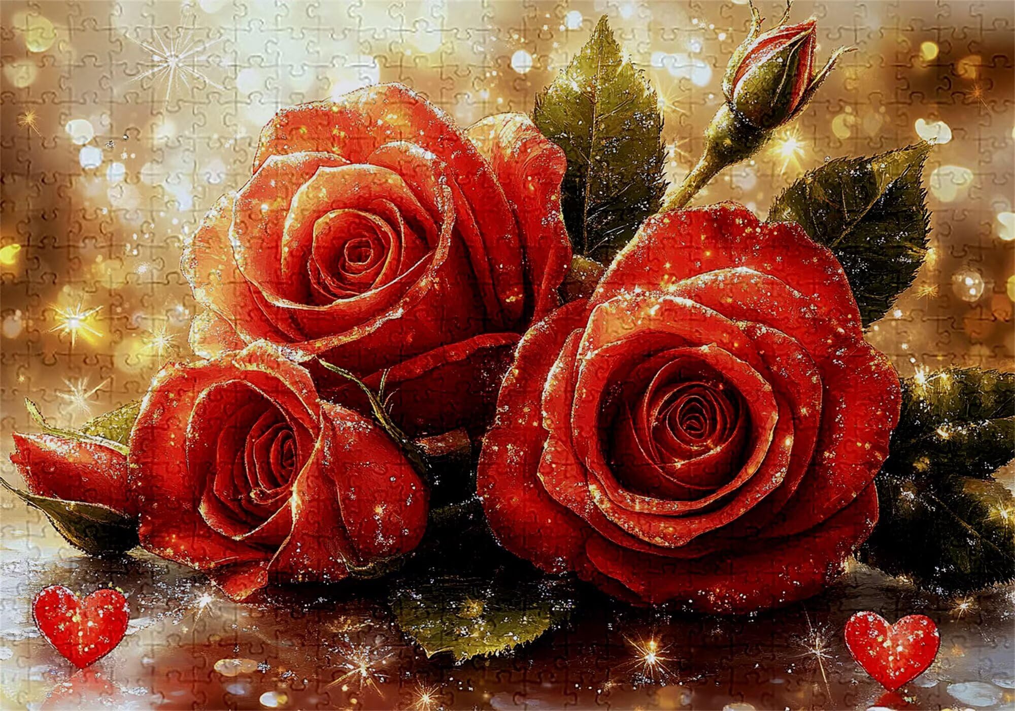 Puzzle 3000 elementów różowe puzzle dla dorosłych miłość 122 x 81 cm unikalne rzemiosło klasyczne drewniane układanka 3D do rodzinnych gier aktywnych, układanka do samodzielnego wykonania nawet do