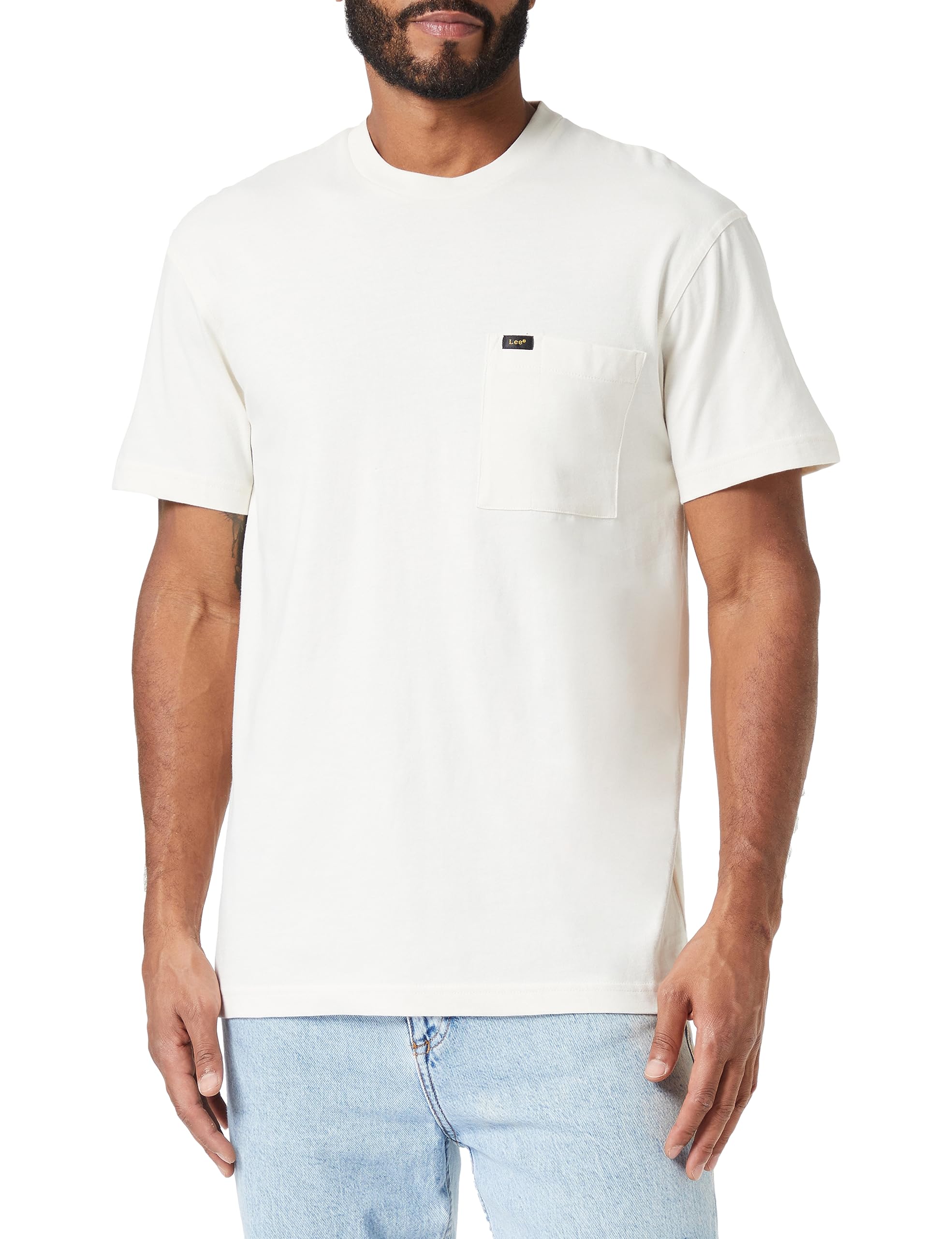 Lee Relaxed Pocket Tee, Beige, M