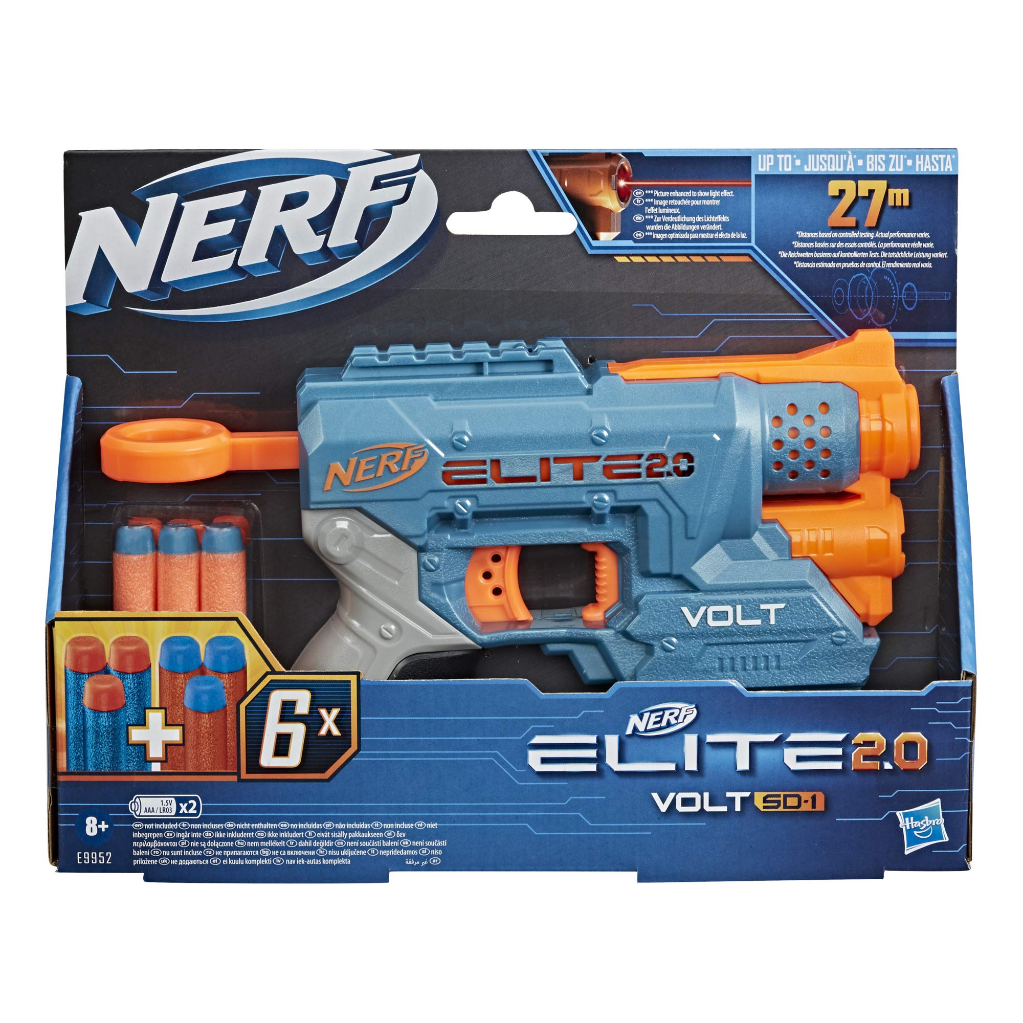 Nerf Elite 2.0 Commander RD6 Blaster, 12 Official Nerf Darts, 6Dart Rotating Drum & Elite 2.0
