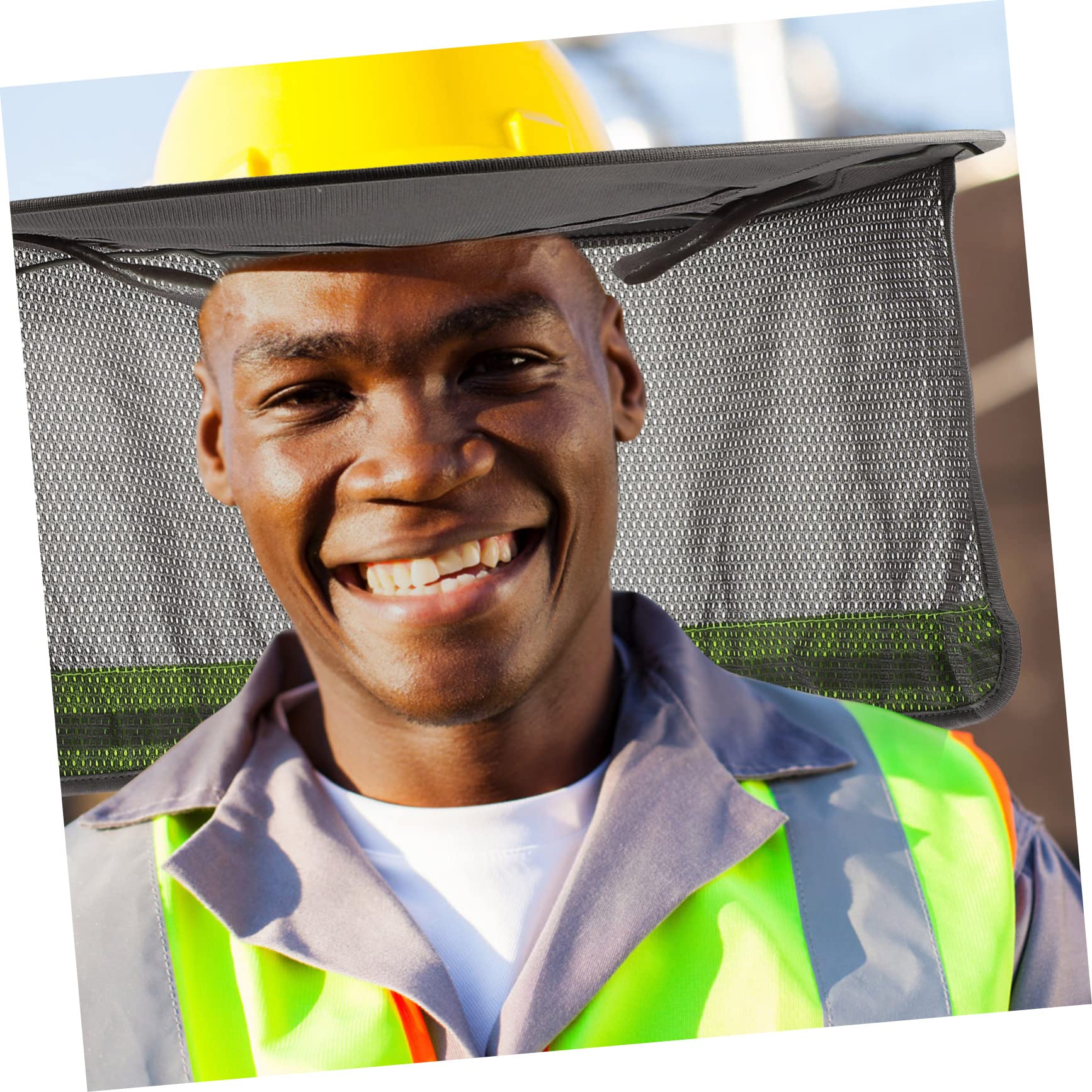 jojofuny 6piezas Sombrero Protector Solar para Casco Duro Visera y Banda Reflectante Accesorio Transpirable para Trabajos Al Aire Protección UV y Cuello para Construcción y Seguridad