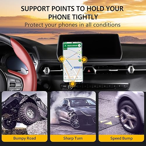 Miniatura 4 de CHEAYAR Soporte para teléfono de automóvil, soporte para teléfono de automóvil, para todos los teléfonos móviles, clip de tablero de montaje de