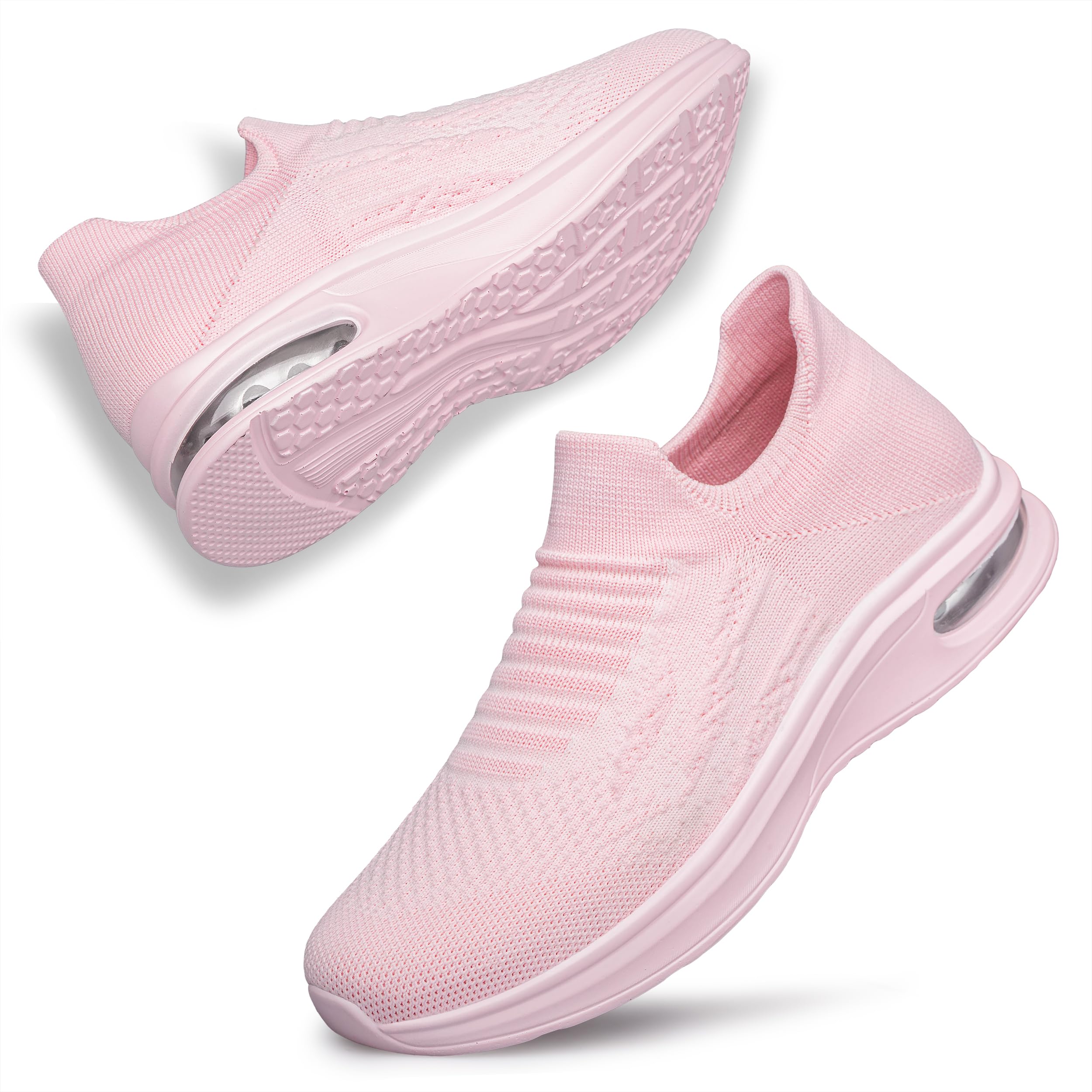 Womens Walking Shoes Slip on Running Shoes Lightweight Workout Gym Shoes Breathable Casual Sneakers