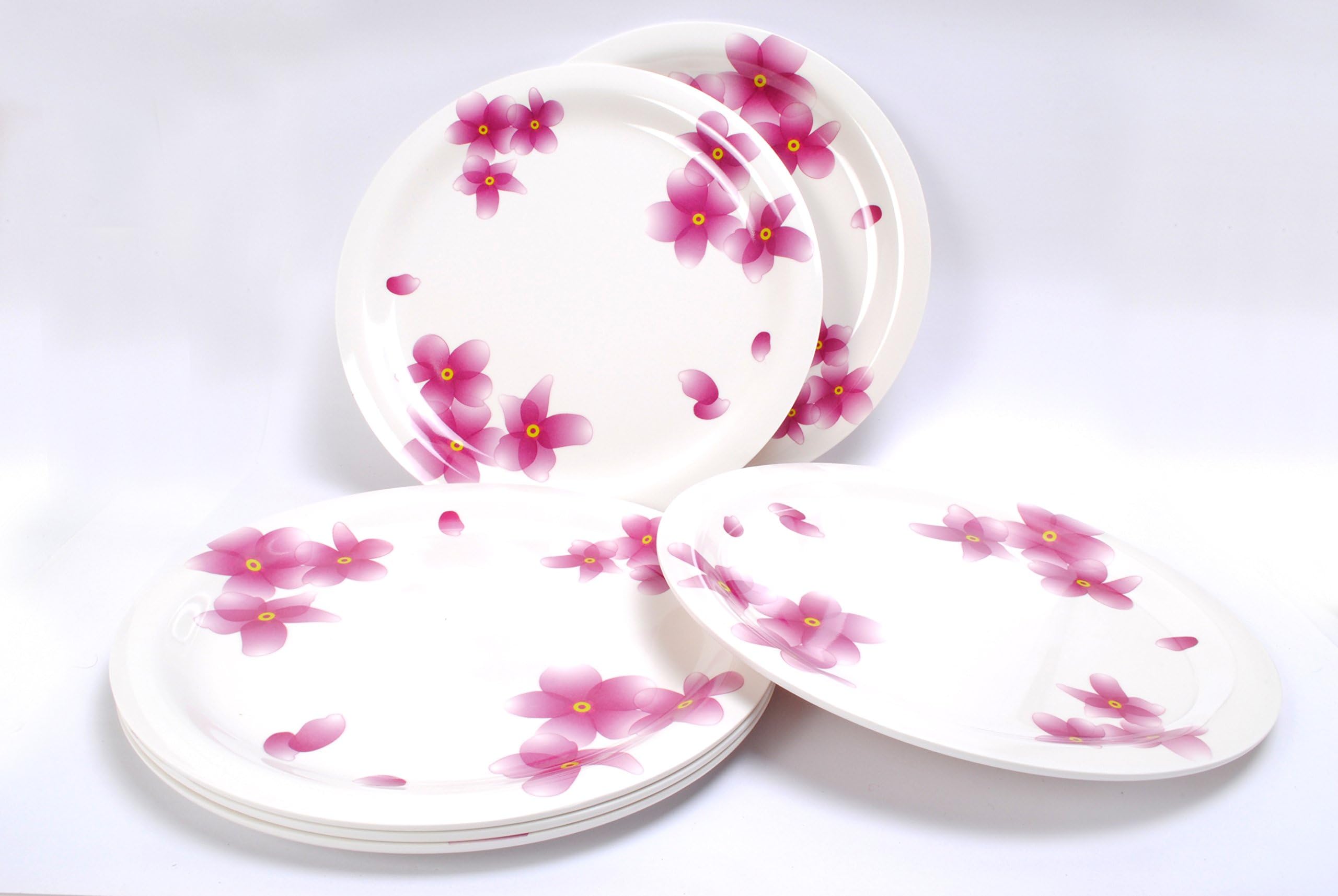 Melamine Dinner Plate Set, 28Cm, Set of 6, Multicolor