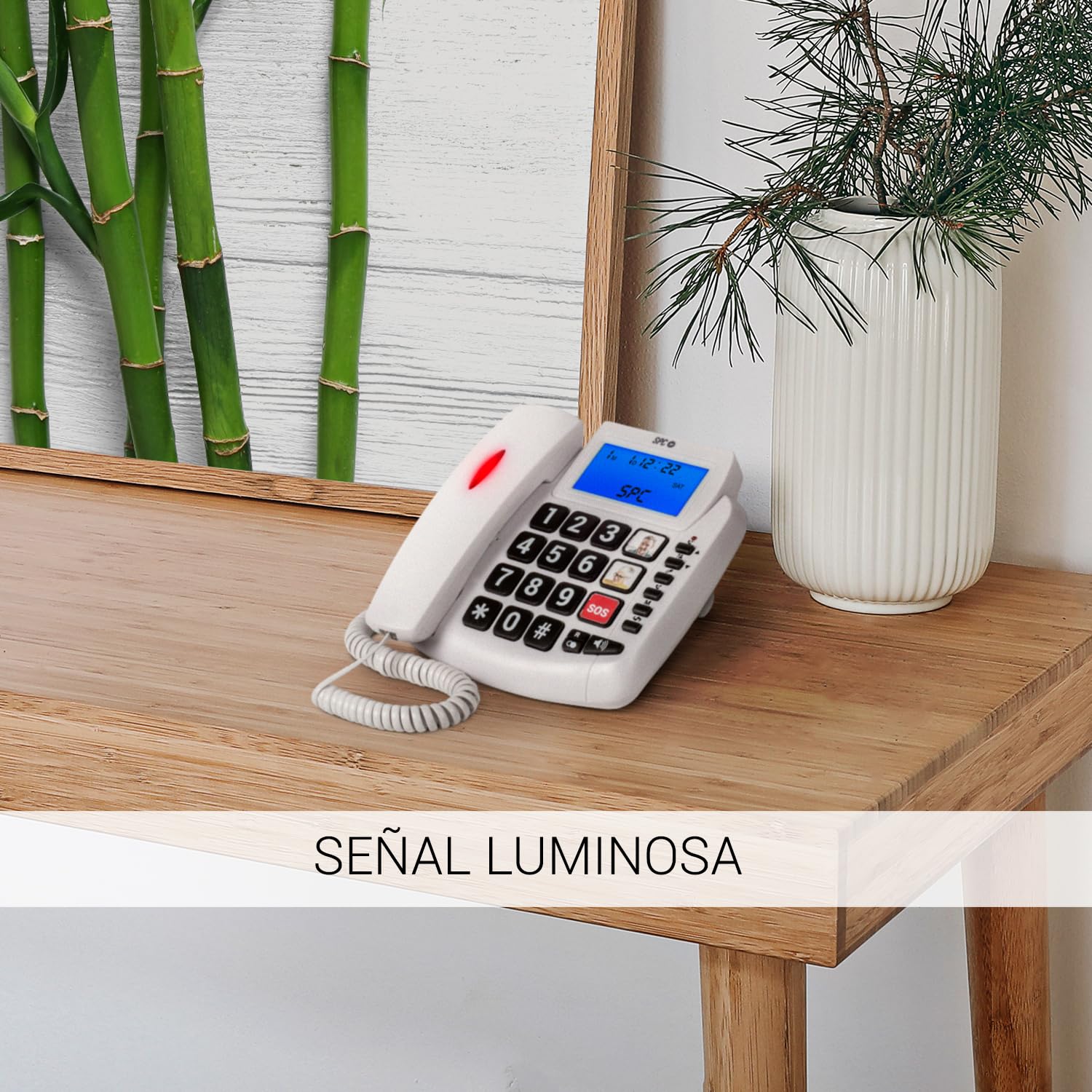 SPC Comfort Volume 2 - Teléfono Fijo | Teclas Grandes para Mayores | Amplificador de Volumen | 3 Memorias Directas | Identificador de Llamadas, Azul — view 6