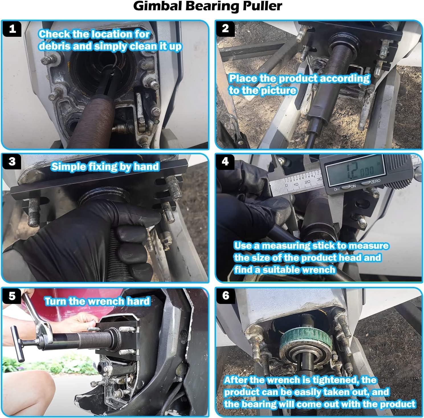 Gimbal Bearing Installer,Bearing Puller Remover and Enigne Alignment Tools Set for Alpha,for Mercruiser,for Bravo, for Omc，for yamaha sterndrive 89-92