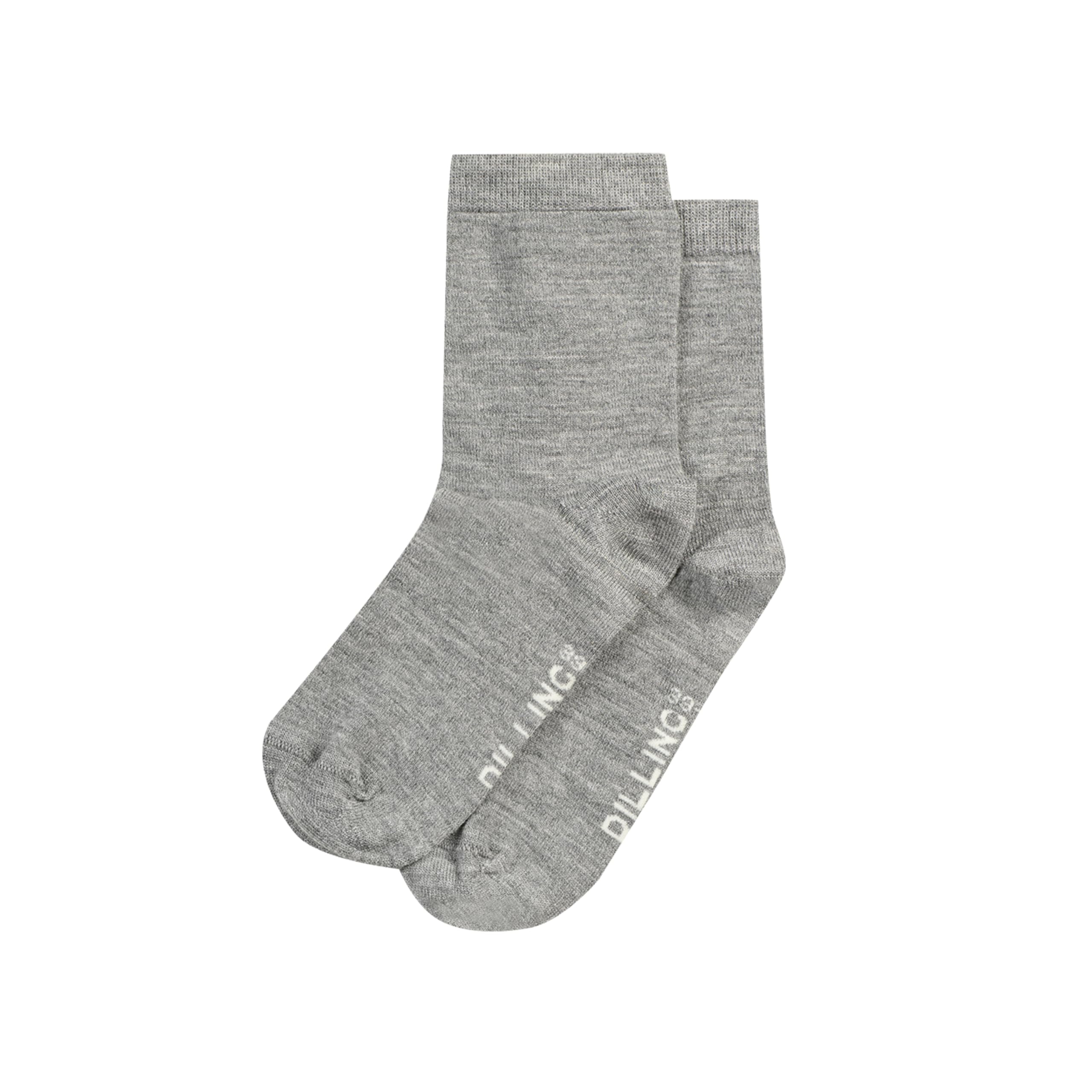Dilling Women's Grey Socks - Organic Merino Wool 2.5-5