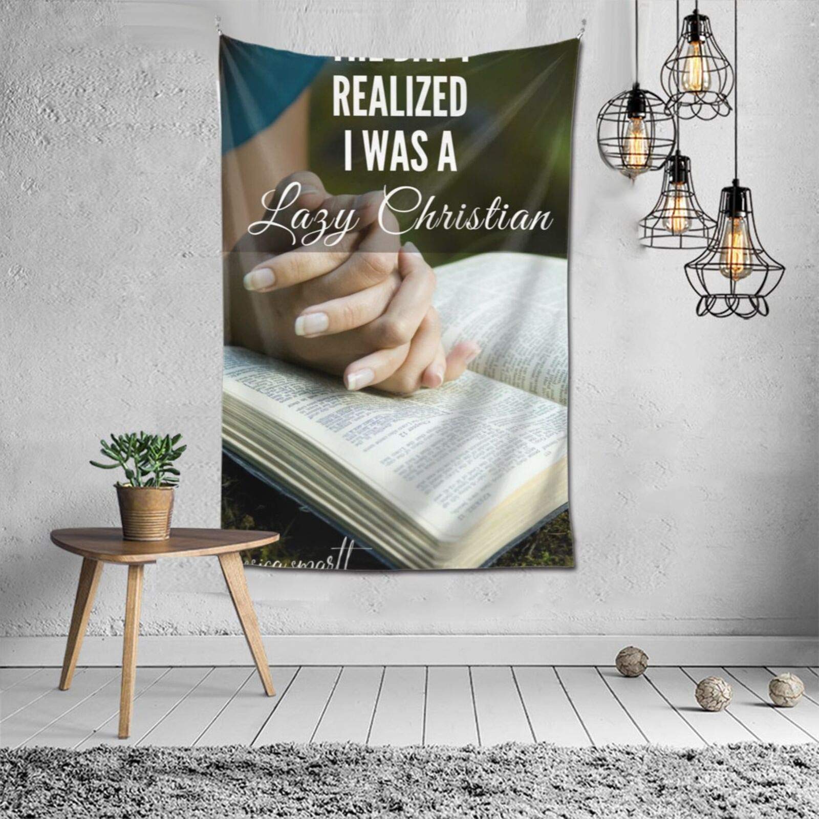 U/S Going Deeper with God Polyester Plaid Curtain (One Size)