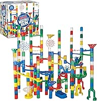MindWare Mega Marble Run Building Set: 215 Durable Pieces, 40 Marbles - STEM Engineering Toy for Kids Ages 4+