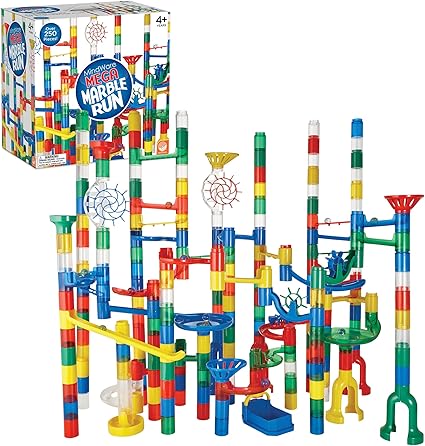 MindWare Mega Marble Run Building Set - 215 Durable Pieces and 40 Marbles - Build, Engineernig and Sceince Toy - Ages 4 and Up