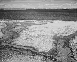 ARTICULOZY Giclee Print Rolled - Adams - Yellowstone Lake - Hot Springs Overflow - 40x50 Inch Canvas Wall Decor Art Print