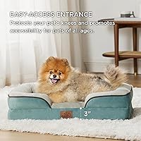 Vista 150 de Bedsure - Cama ortopédica XXL para perros, sofá cama lavable para perros gigantes, espuma de soporte con funda extraíble y lavable, forro Marrón