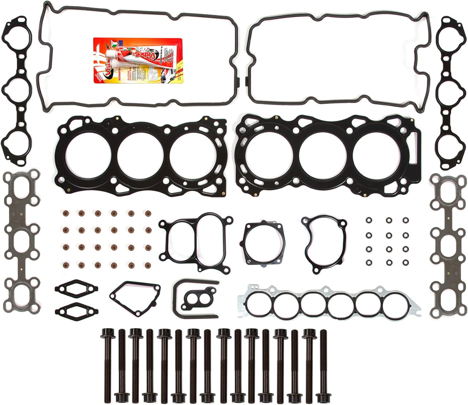 Compatible With 02-09 Nissan Altima Maxima Murano Quest I35 VQ35DE Head Gasket Set Head Bolts