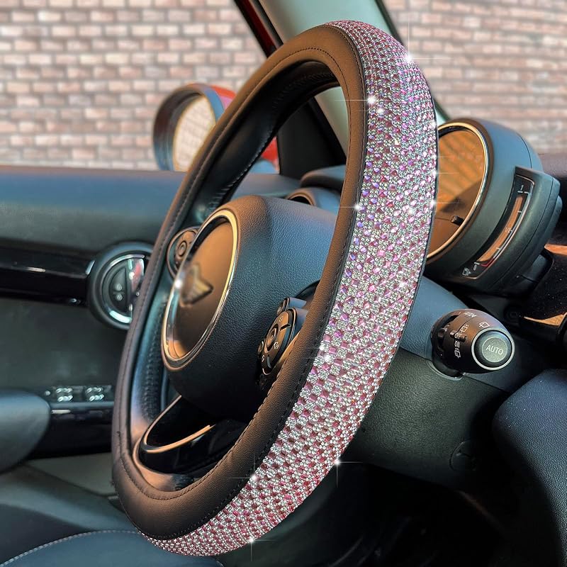 Capa para Volante com Strass Rosa PINCTROT para Volantes de 39,4 a 40 cm PBS24