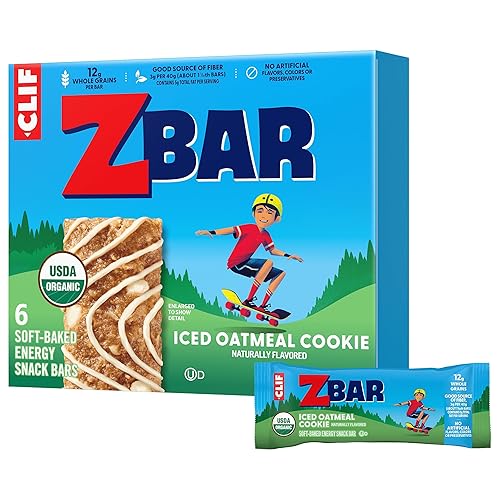 Barras de granola Clif Kid Zbar orgánicas galletas de avena glaseada barras energéticas de 127 onzas bocadillos para la lonchera 6 unidades