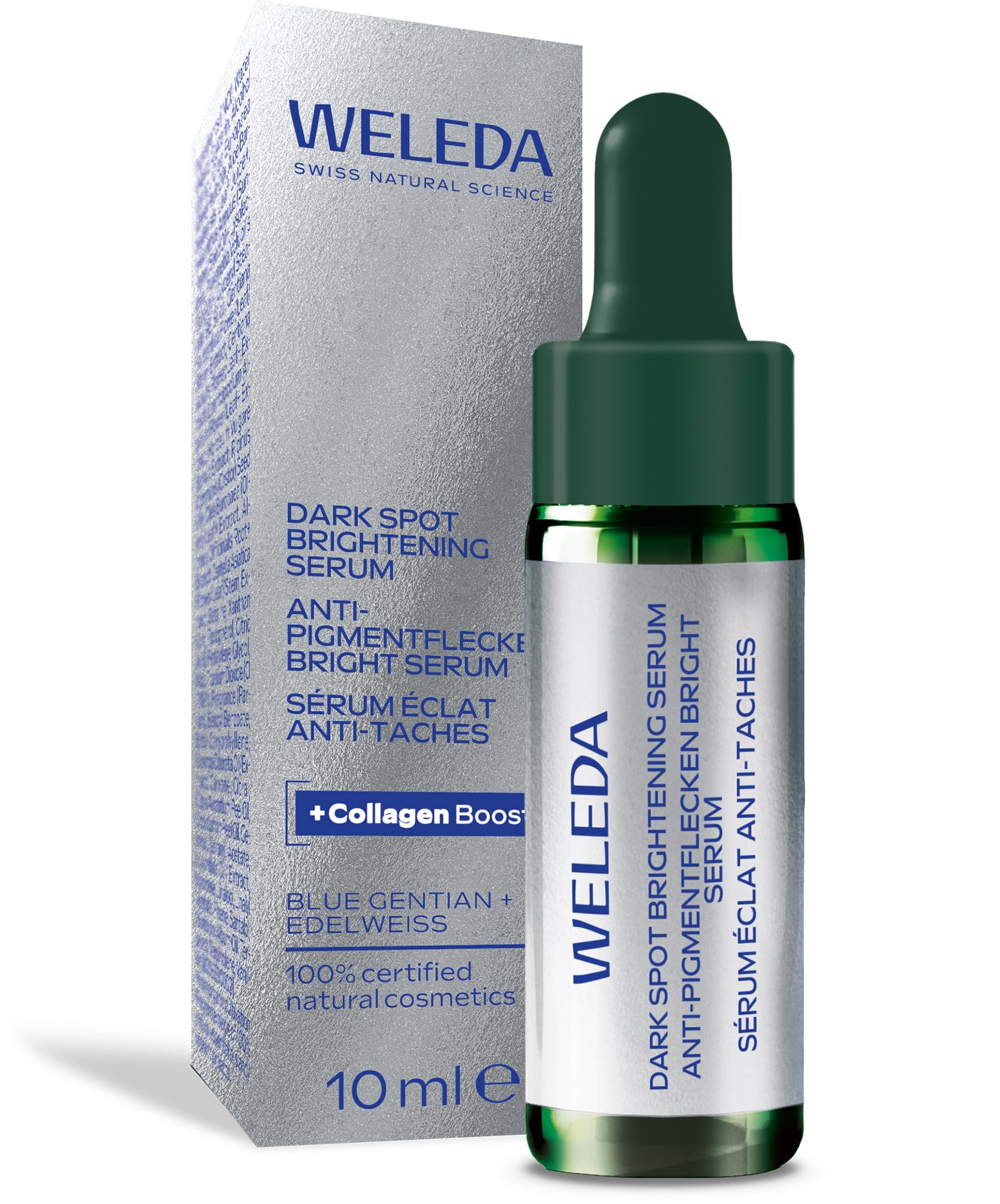 WELEDA Bio Blauer Enzian Gesichtspflege Set – Naturkosmetik Anti Aging mit Tagespflege, Nachtpflege, Augenpflege, Lippenpflege & Serum - mindert Falten/Augenringe & reduziert Pigmentflecken (vegan)