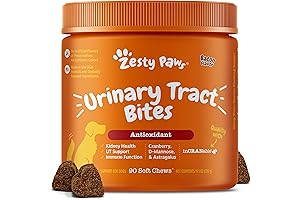 Zesty Paws Cranberry Bladder Bites for Dogs - Kidney & Urinary Tract Health