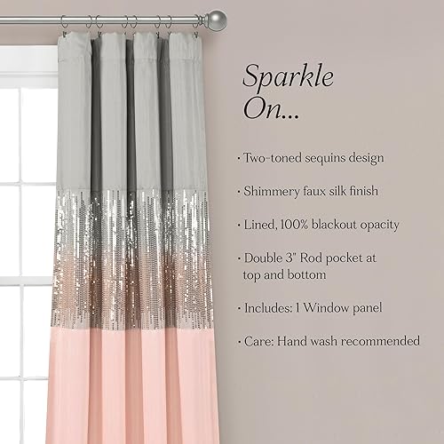 Miniatura 8 de Lush Decor Night Sky Panel de cortina 100% opaco, para sala, dormitorio, comedor (cortina individual), 42 pulgadas de ancho x 84 pulgadas de largo,