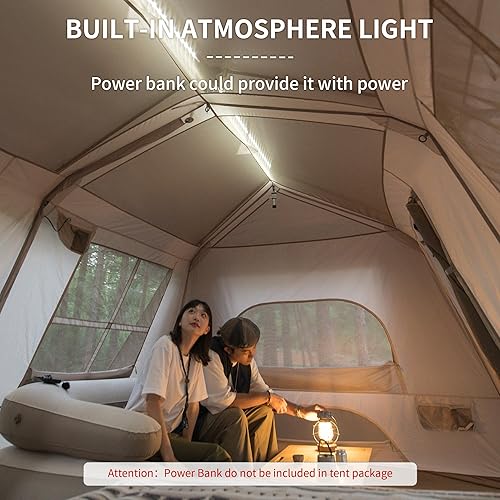 Miniatura 2 de Naturehike Village - Tienda de campaña instantánea para 4 personas y 8 personas con lluvia completa, tienda de campaña grande impermeable