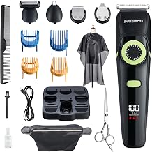 Barberboss Men's Beard Trimmer & Hair Clippers Men, Nose Trimmer Men, Men's Grooming Kits, Waterproof-QR-6090