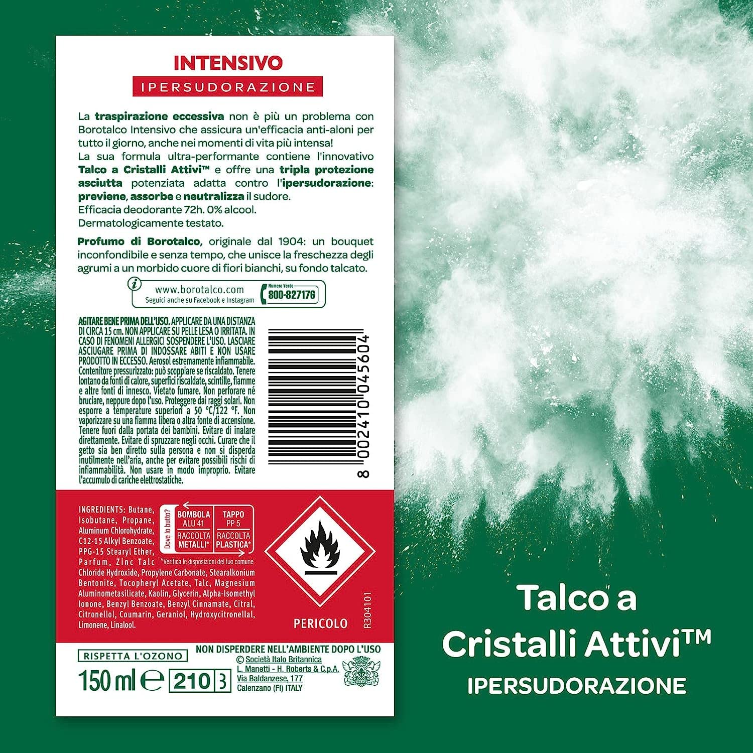 Italian Gourmet deodorante spray intensivo 12 x 150ml 72h Talkumduft aktiv