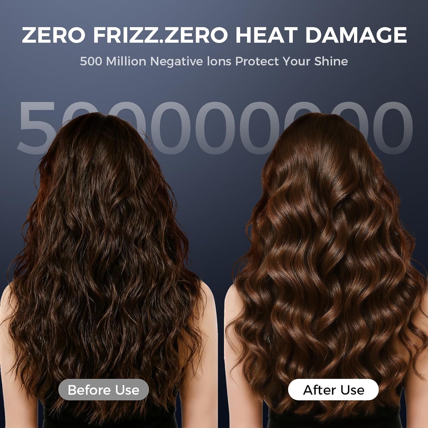 Infrared Hair Dryer, with Magnetic Nozzle - 160000 RPM Quiet lonic Blow Dryer for Women, with Frizz Control & No Heat Damage, Red Light Negative Ions, Fast Drying, for All Hair Types - Image 3