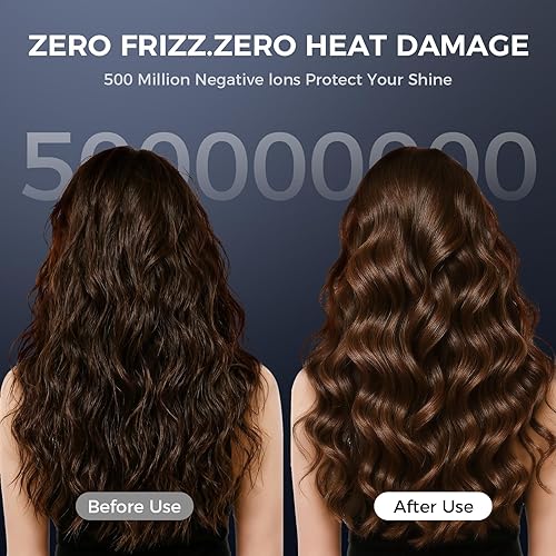 Miniatura 3 de Secador de pelo de alta velocidad, 110000 rpm, secadora de pelo con control térmico de bajo ruido, 500 millones de iones negativos, 3 ajustes de