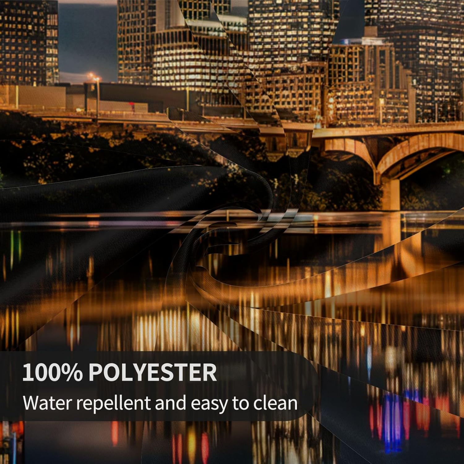 Austin Texas3 Print Wrinkle Free Dining Table Cover for Birthday Party Farmhouse Tablecloths Up to 60 x 60 Inches