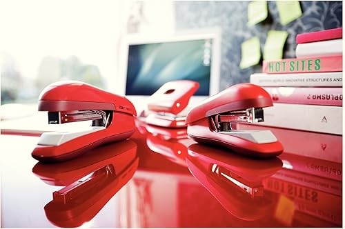 Miniatura 7 de Rapid F30 Fashion - Engrapadora de media tira, capacidad de 30 hojas, engrapado plano, diseño ergonómico, verde claro, 5000356