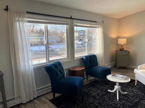 Miniatura 4 de KEYAIIRA - Black Curtain rod holder leather curtain rod bracket holders leather loop strap for wall boho pole hanger wall blanket display farm house