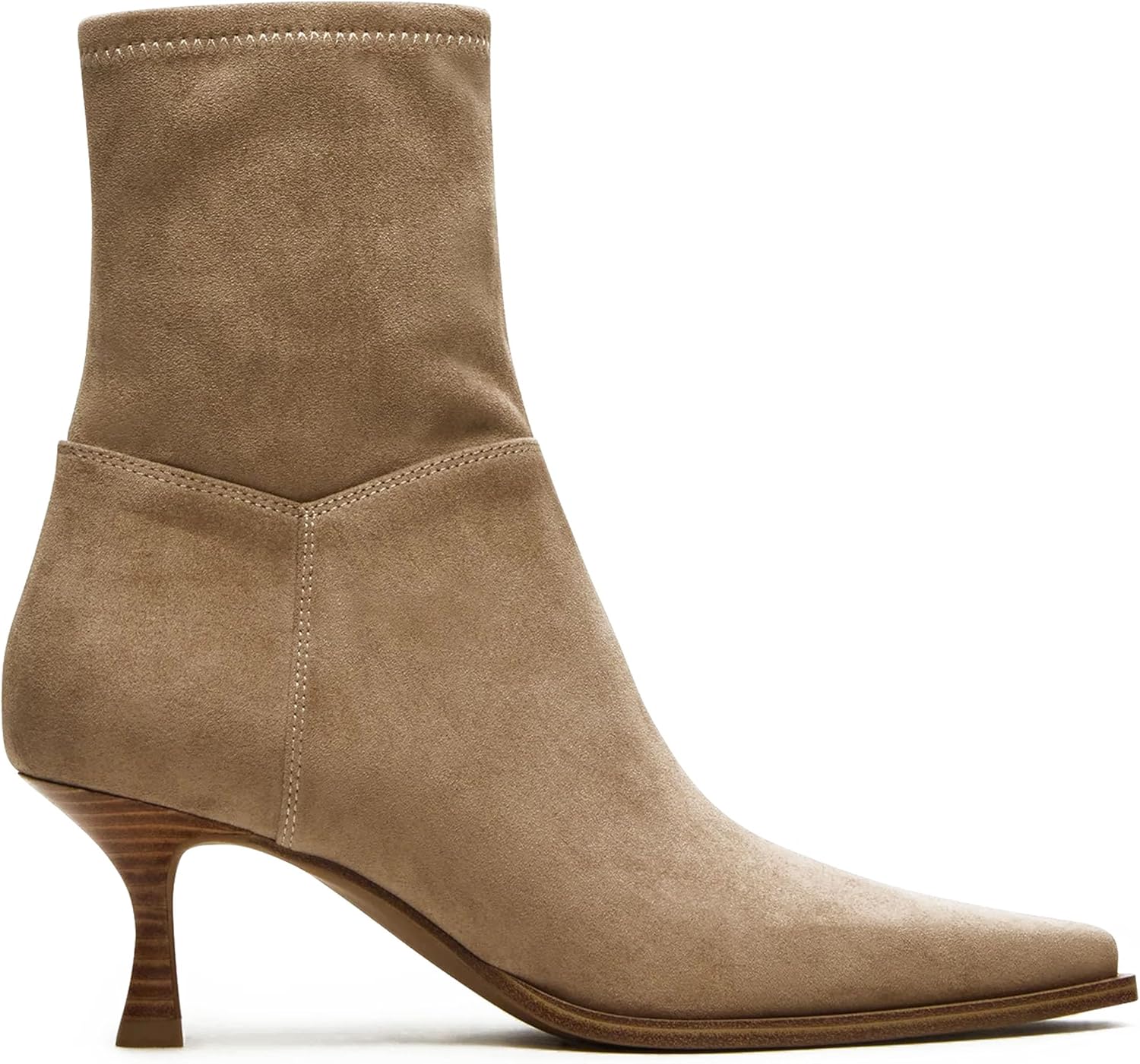 Ankle Boots for Women Kitten Heel Short Boots Pointed Toe Side Zipper Booties Classic Fall Winter Shoes