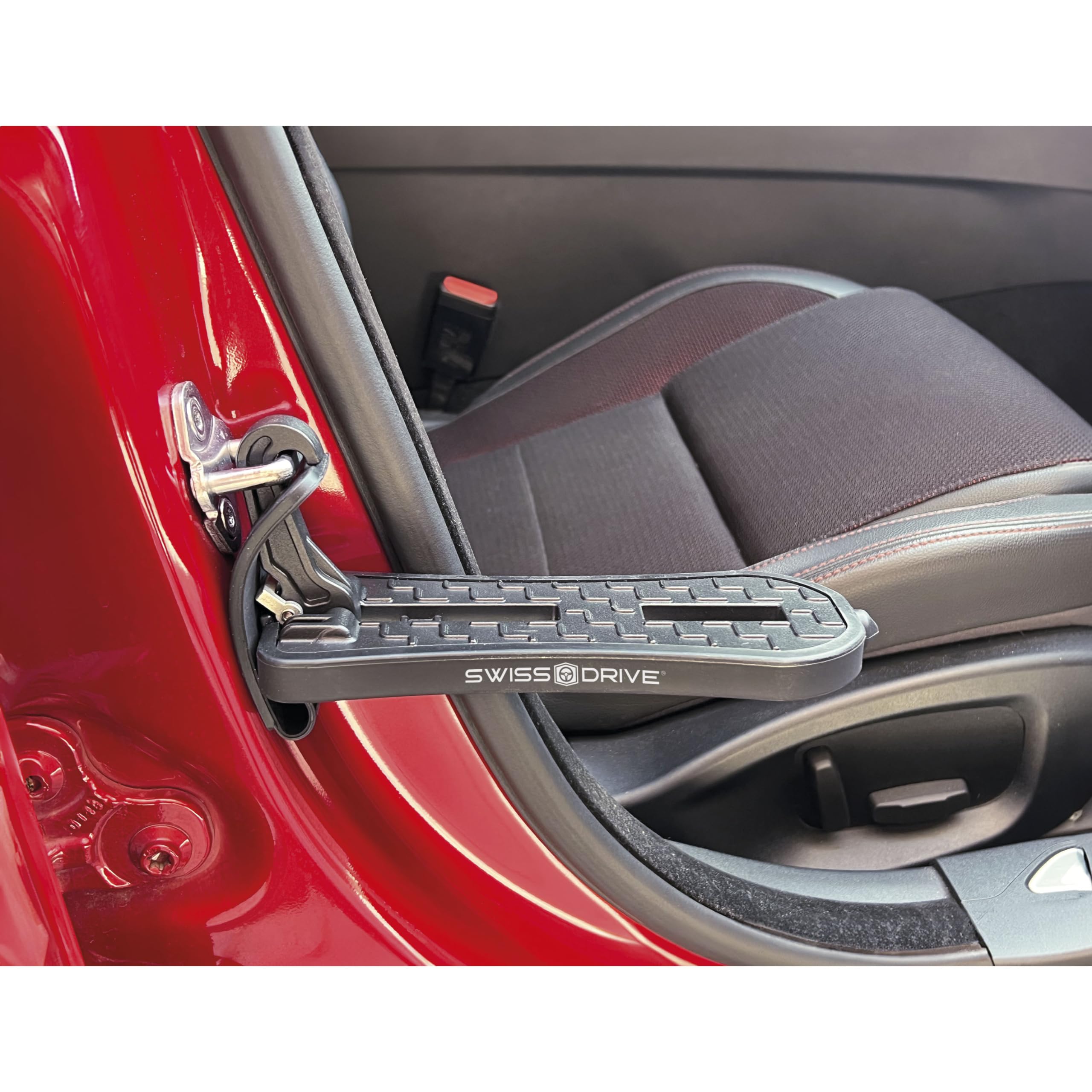 SUMEX S Marche pour Porte de Voiture 21 cm Pédale Pliable pour véhicule avec Marteau de sécurité Livré avec Sac de Rangement Alliage d'aluminium Pédale à Crochet Accès Facile au Toit Supporte jusqu'à