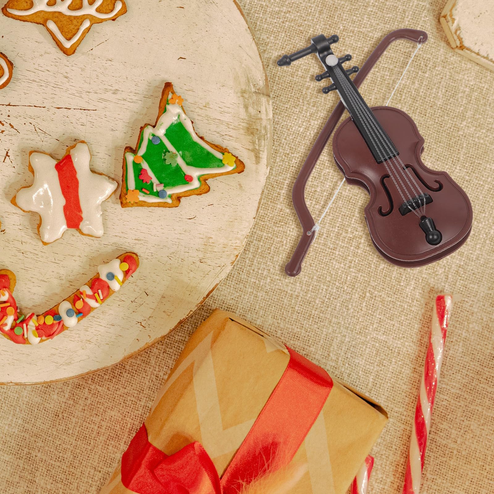 Mini Playable Instruments Desk Decoration Violin Tiny Playable Violin With Sound - 5 Inch ...