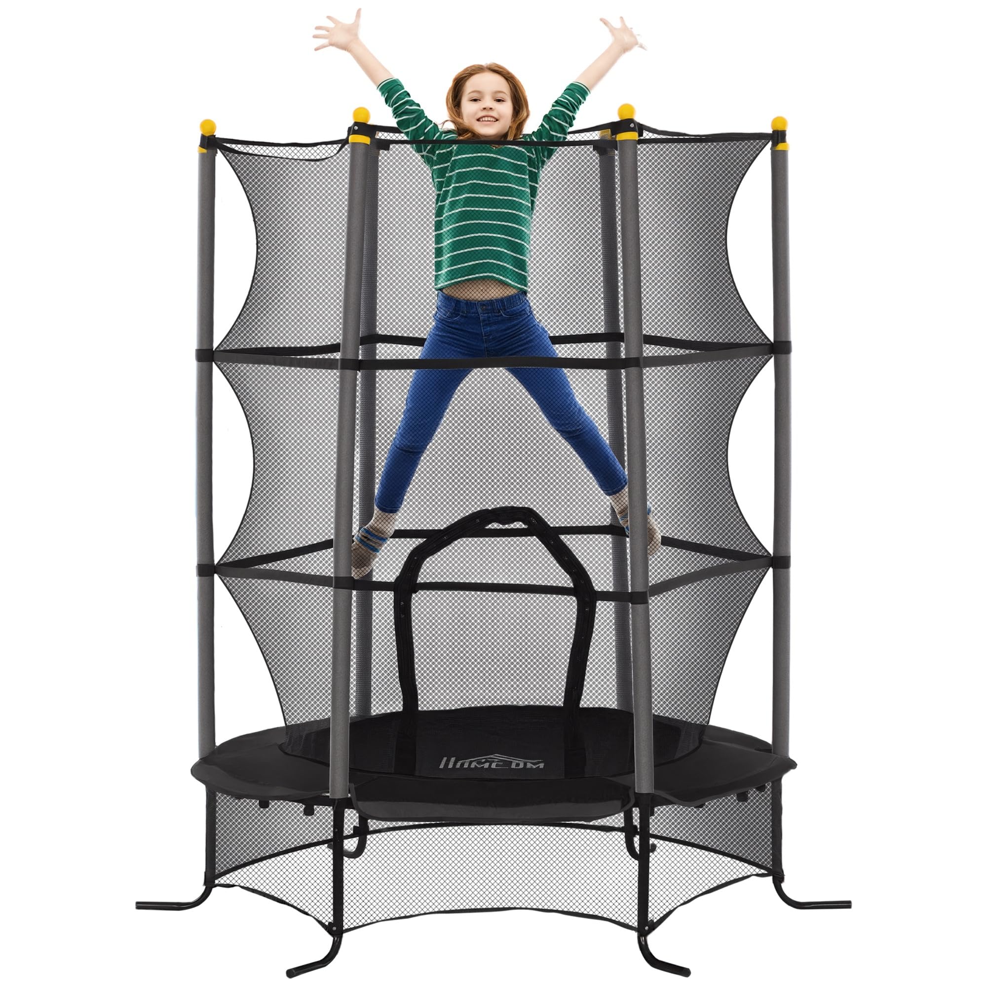 homcom trampoline enfant ø1m encastrable