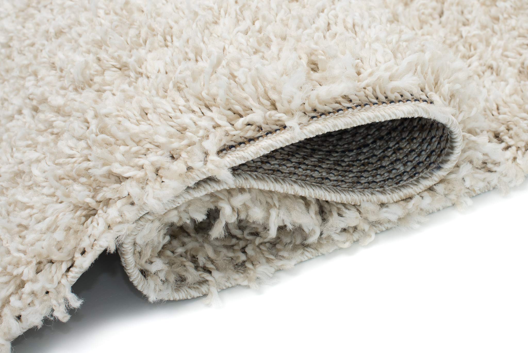 Tapiso Essence dywan Shaggy, wysokie runo, beżowy, jednokolorowy, miękki, nowoczesny, prostokątny, do salonu, sypialni, Ökotex 140 x 200 cm