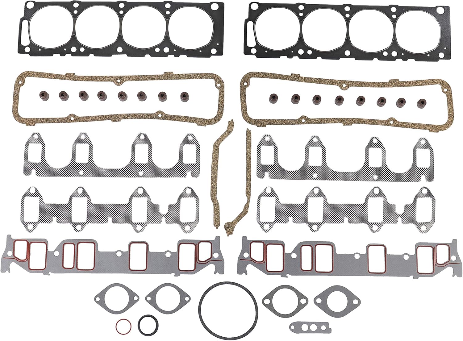 DNJ HGS4205 Head Gasket Set for 1961-1977 Ford, Mercury 300, Caliente, Colony Park 6.4L V8 16V OHV 6391cc