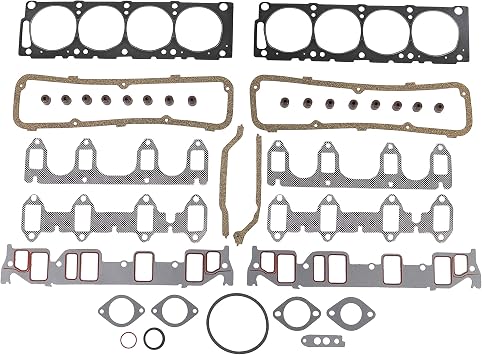 DNJ HGS4205 Engine Cylinder Head Gasket Set, Complete Head Repair Kit for 1961-1977 Ford, Mercury 300, Caliente, Colony Park 6.4L V8 16V OHV 6391cc