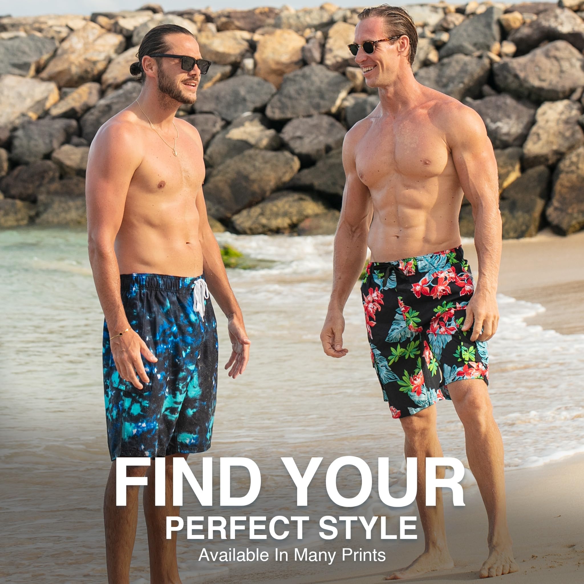 Kanu Surf Miles Swim Trunks (Regular & Extended Sizes) Maillot de Bain Homme