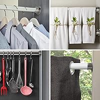 Vista 2 de Cosweet 6 Packs Stainless Steel Closet Pole Sockets- Closet Rod End Supports, Flange Set Rod Holder with Screws for Easy Installation&Quick Removal