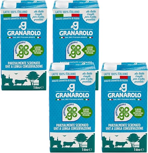 Granarolo Latte UHT Parzialmente Scremato, Formato scorta 4x1L