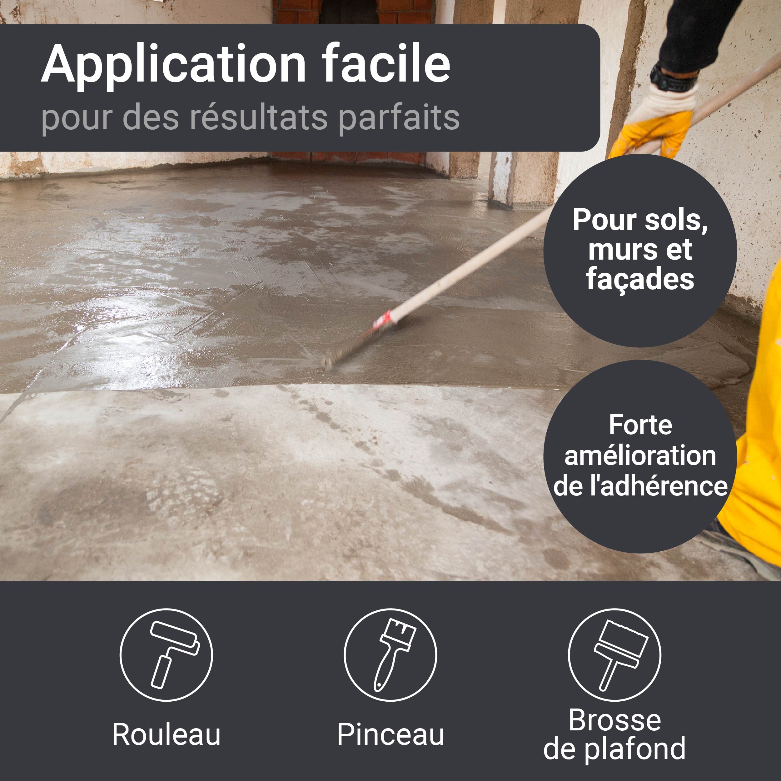 WO-WE Primaire - Apprêt W518 pour sol poreux - Régularise l’absorption du support - 5L