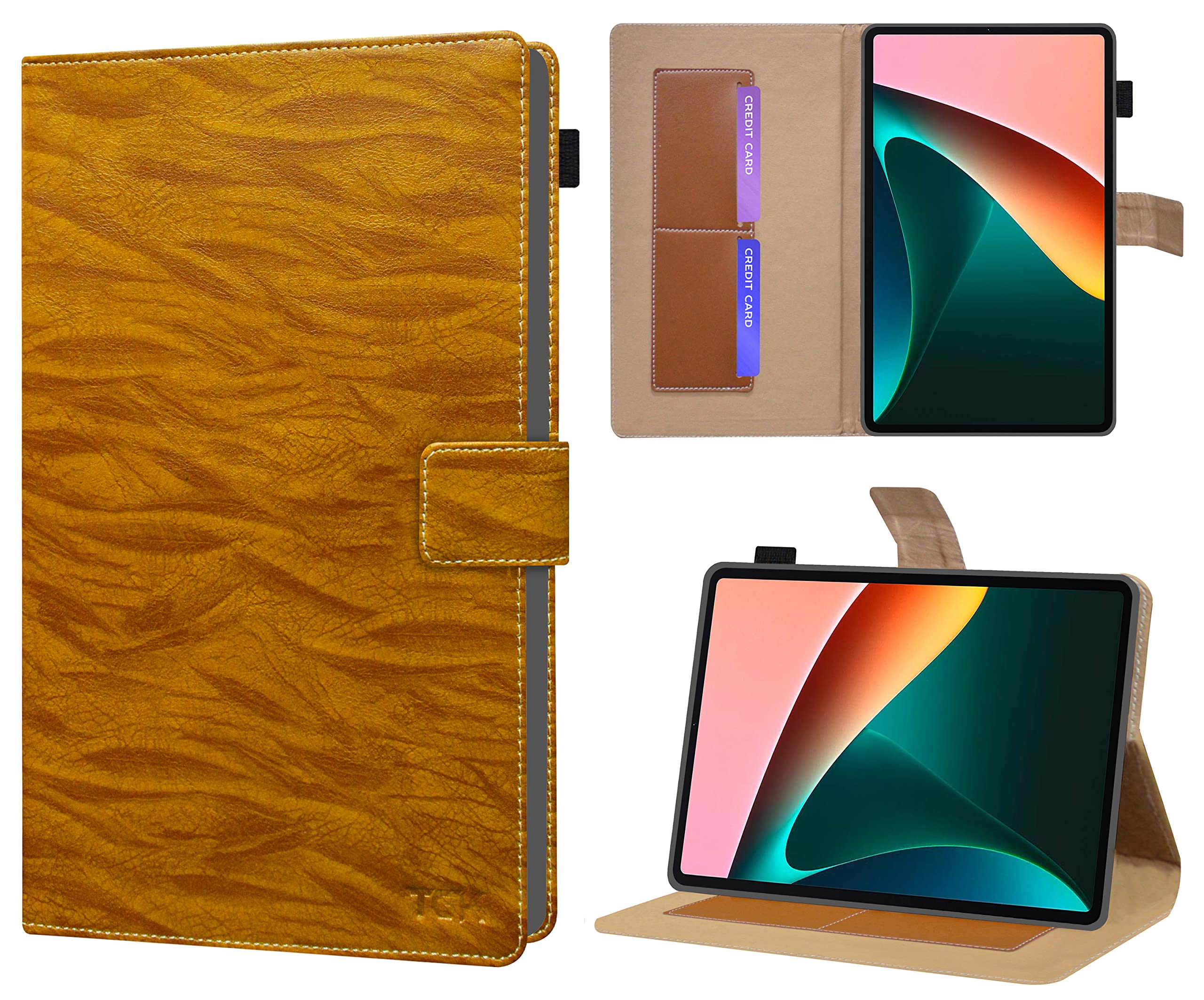 TGK Pattern Multi Protective Leather Case with Viewing Stand and Card Slots Flip Cover for Xiaomi Pad 5 11.0 inch with Pen Strap (Brown) (B0B24NLRJY) Amazon Price History, Amazon Price Tracker